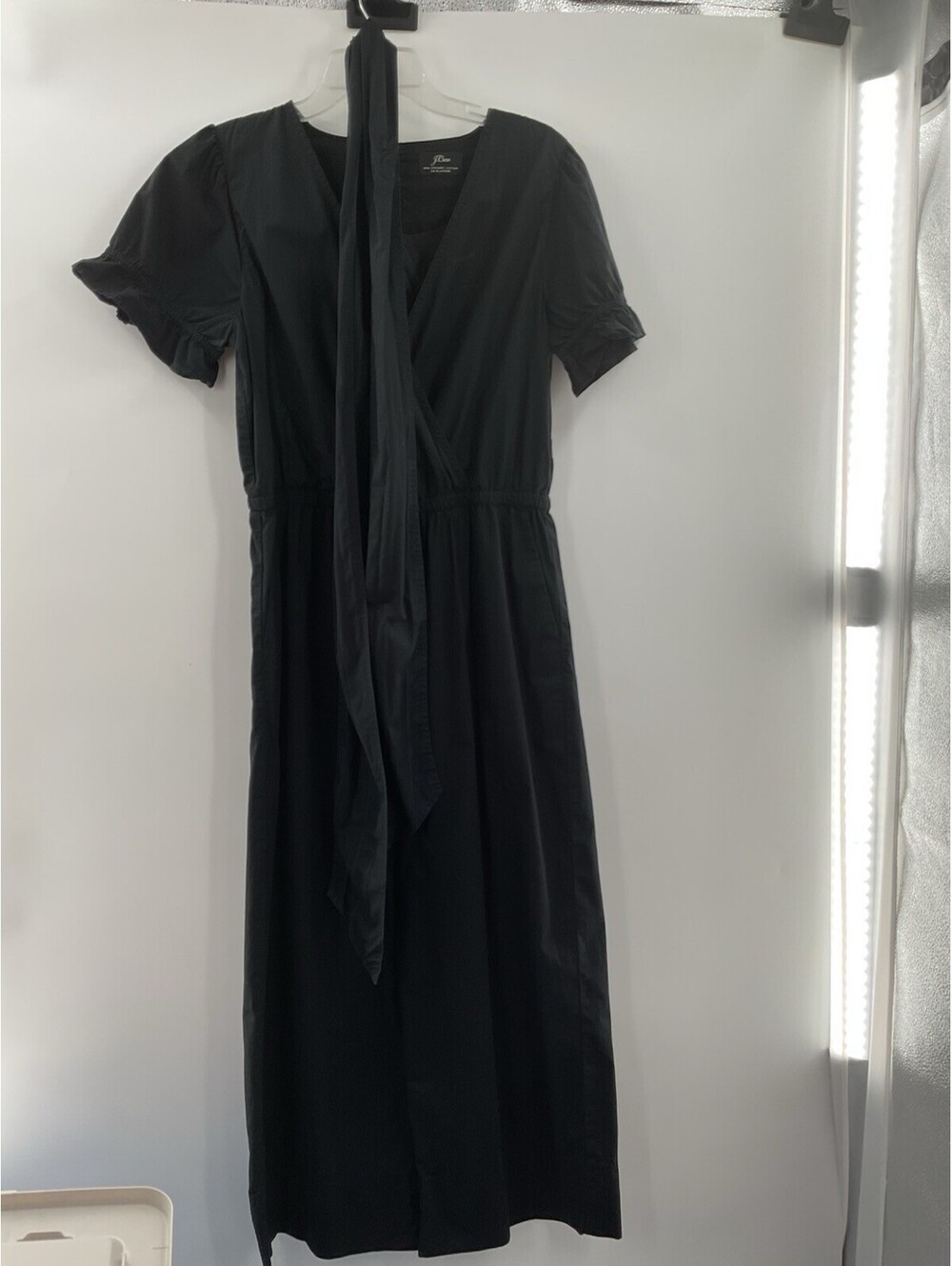 J. Crew Women’s Organic Cotton Jumpsuit Black Zip 091